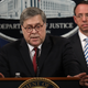 Attorney General William Barr speaks during a press conference on the release of the redacted version of the Mueller report at the Department of Justice April 18, 2019 in Washington, DC.